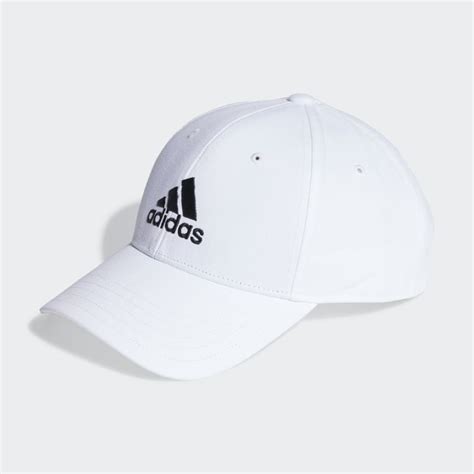 Adidas white baseball caps